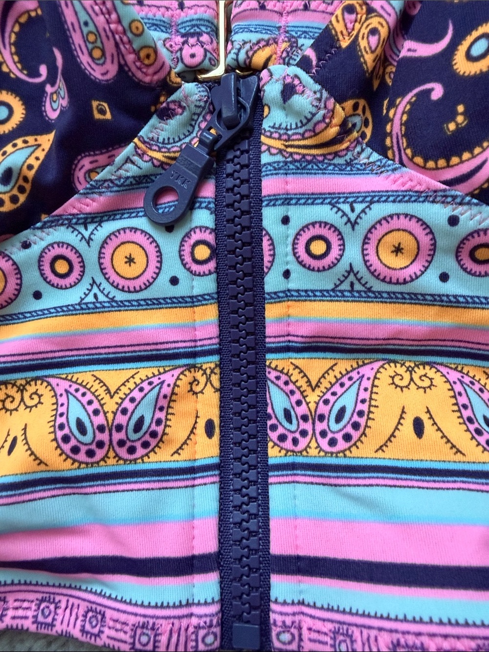Victoria's Secret Pink Purple Paisley Zip-Front Bikini Set - Picture 13 of 14